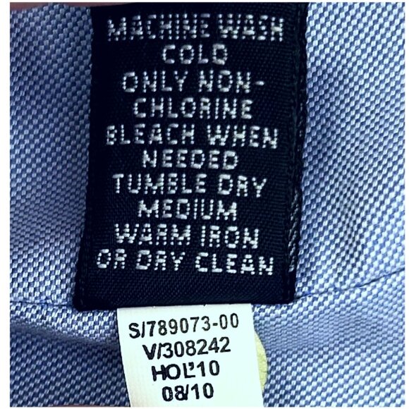 NWT Banana Republic Sky Blue Cotton Button-Up Long Sleeve Shirt S Classic Work - Picture 7 of 9